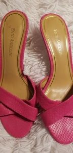 Enzo Angiolini hot pink slider heels